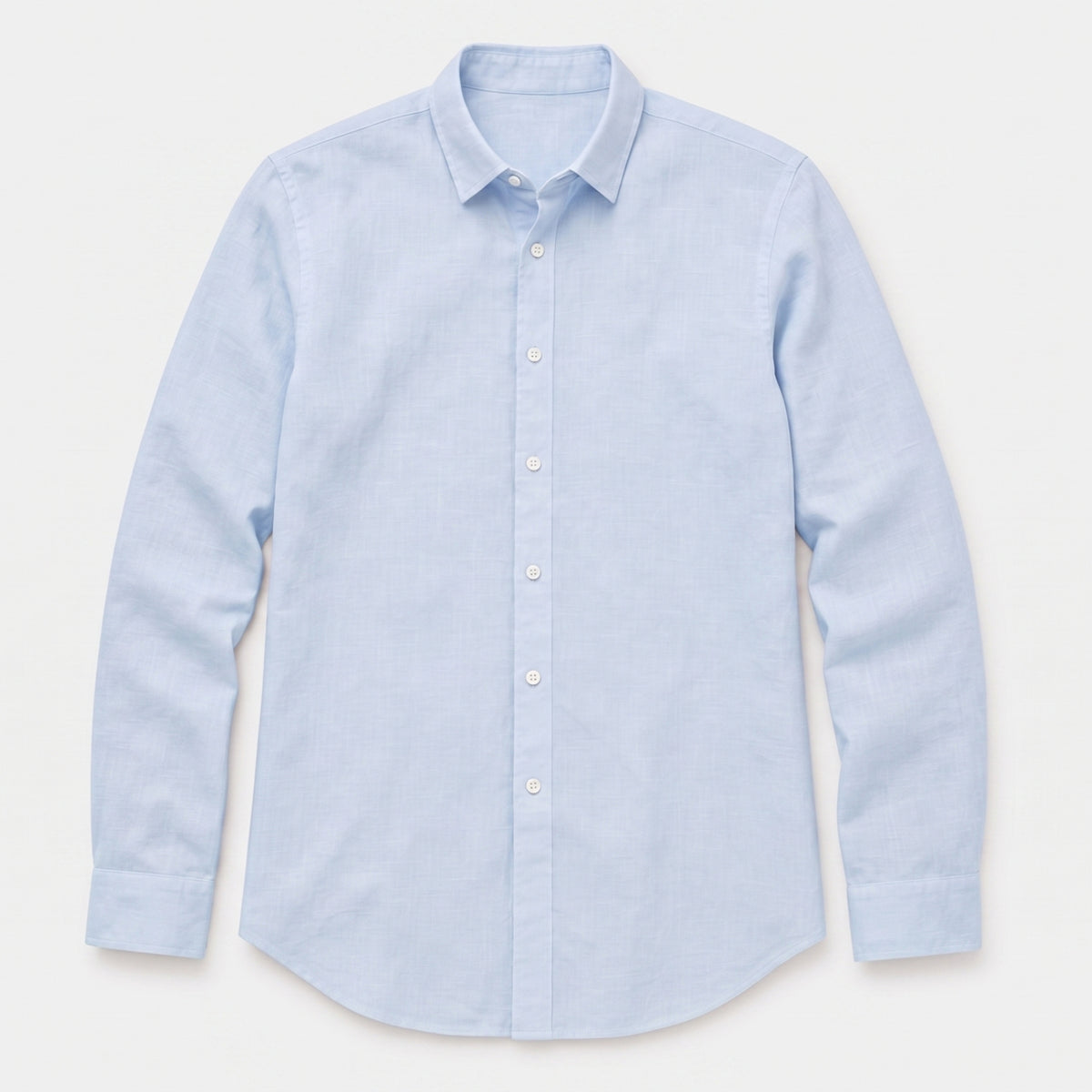 Custom Leinenhemd aus 100% Leinen - Himmelblau