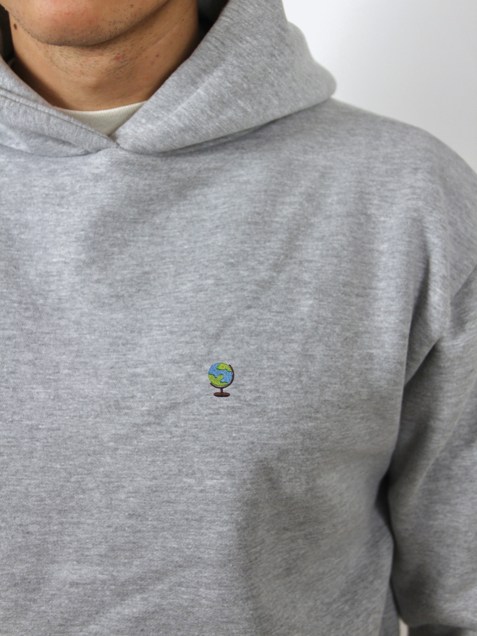 Hoodie Hellgrau - Globus