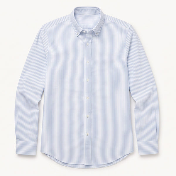 Custom Oxford Hemd – Blau-weiß gestreift