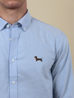 Dackel Oxford Hemd – Himmelblau