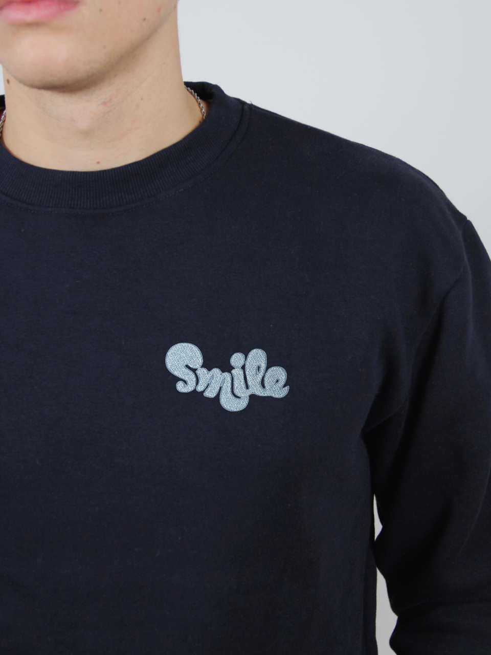 Sweater Dunkelblau - Smile Hellblau