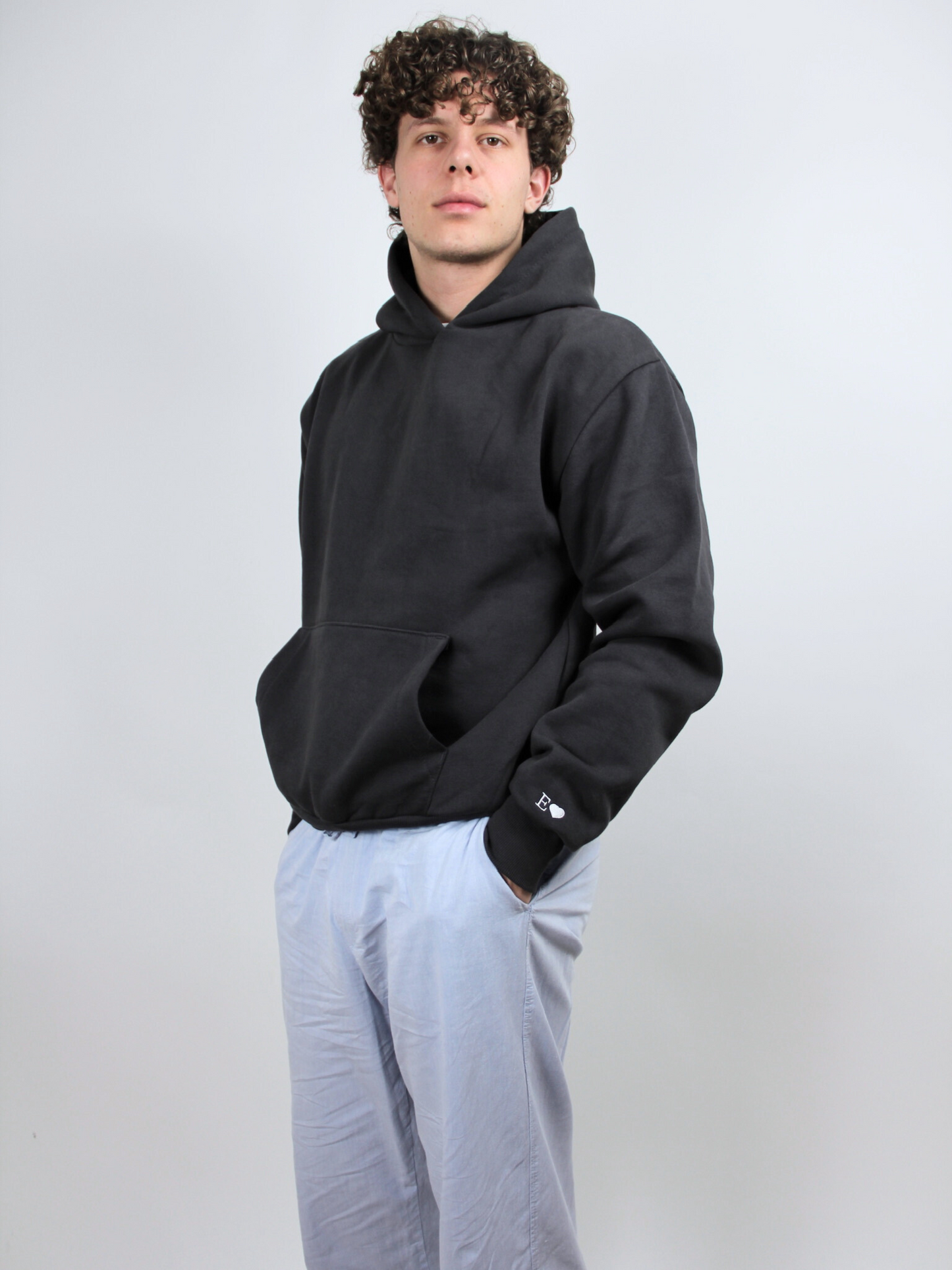 Hoodie Dunkelgrau - Herz Initial