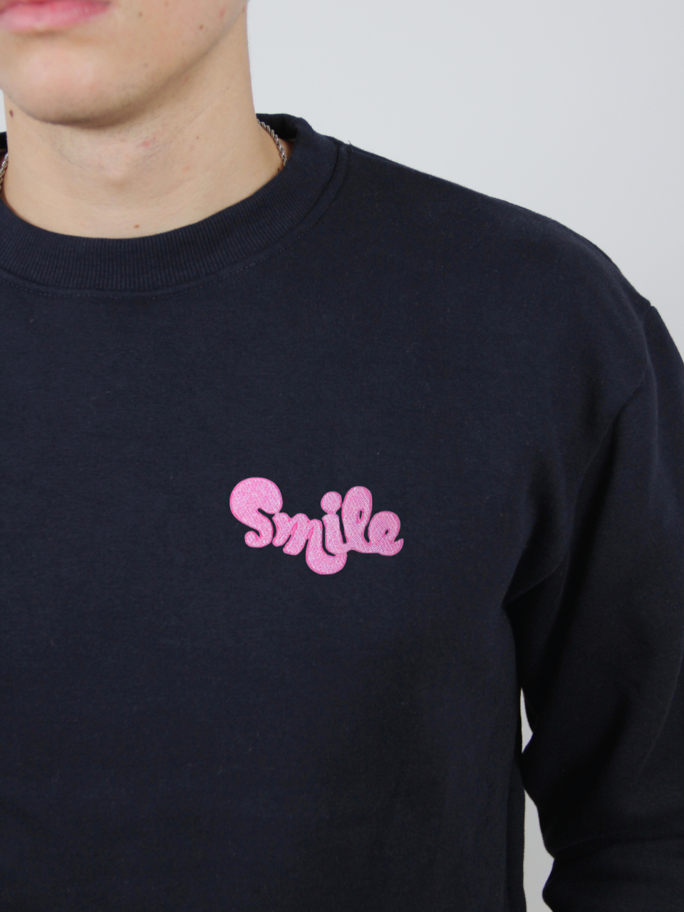 Sweater Dunkelblau - Smile Pink