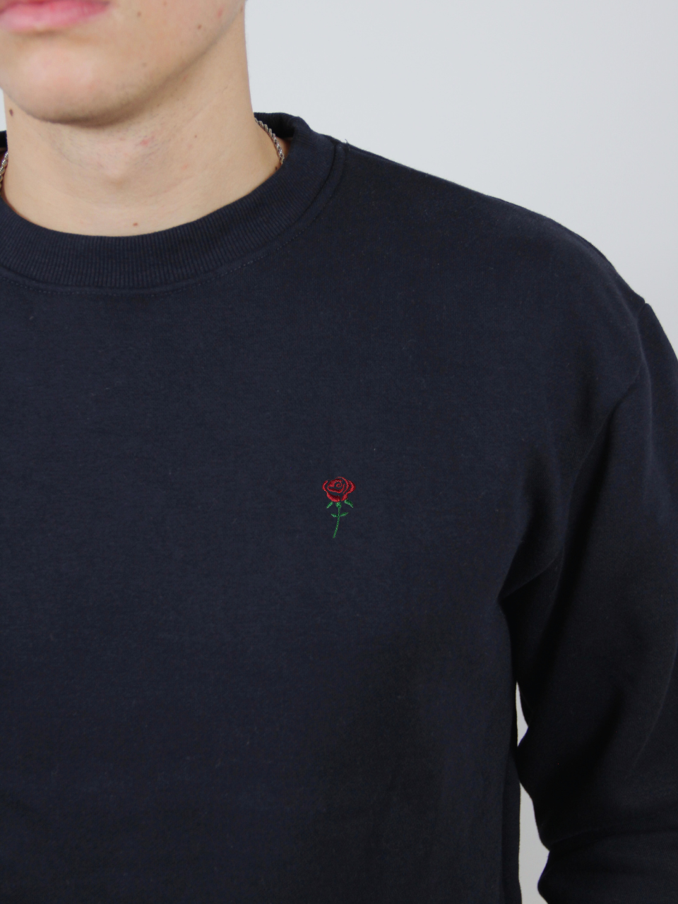 Sweater Dunkelblau - Rose