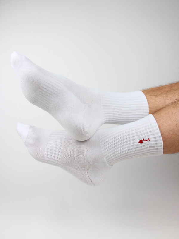 Tennissocken mit Herz und Initial